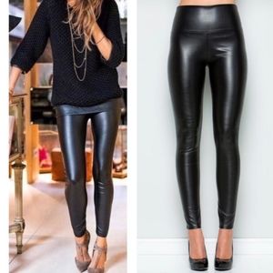 Last pair!! L/XL Black Faux Leather Leggings